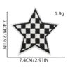oly-af266902a68a725850f842bb12dda462 Wholesale Plaid Star Iron-On Patches 9-Piece Set Polyester Embroidery Clothing Accessory for Women Casual DIY Craft Supply