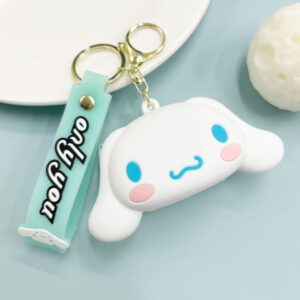 Leather cord sanrio coin purse - cinnamoroll