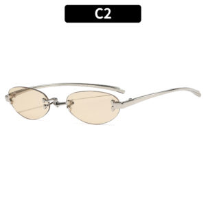 C2-Silver-framed light tea leaves