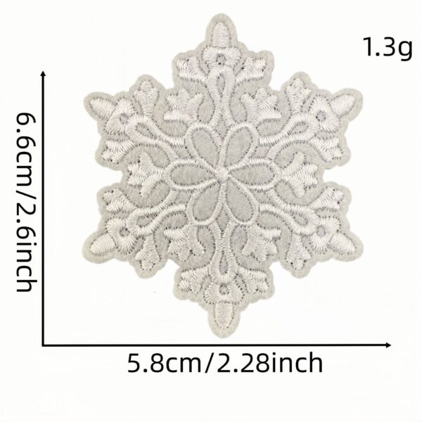 oly-af4387726167483d71c0e8c868edbadf Wholesale Embroidered Christmas Snowflake Cloth Patch - Decorative Clothing Accessory for Adults