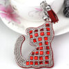 Wholesale Cat Rhinestone Keychain Fashion Bag Pendant Car Accessory Gift for Women
