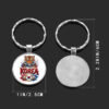 Wholesale Metal Keychain Flag Design Gift for Football Fans