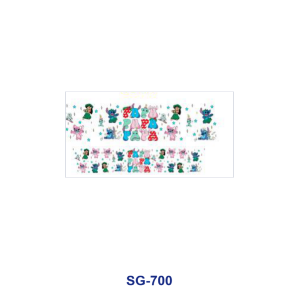Wholesale 8pcs Aesthetic Blue Cartoon Character 3oz Tumbler Stickers Wrap OLY Exclusive