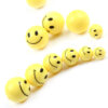 oly-af77dc2274641e9e591f59a47fbac280 Wholesale Acrylic Face Loose Beads Yellow Round 8mm for DIY Bracelet Jewelry Making Children's Craft Gift