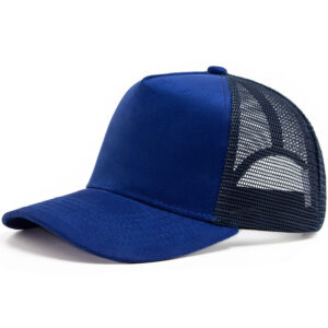 Blue-glossy suede baseball cap / Adjustable