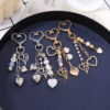Wholesale Silver Pearl Heart Keychain Fashion Accessory Gift for Valentine's Day