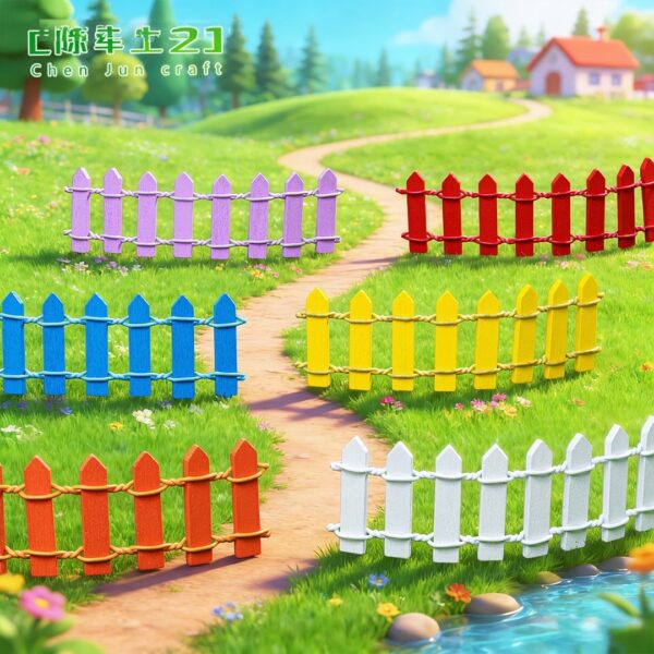 Wholesale Pastoral Miniature Pine Fence Ornament Decorative Accent for Succulent Garden Micro Landscape Resale