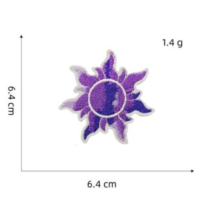 Purple series cloth stickers 6#