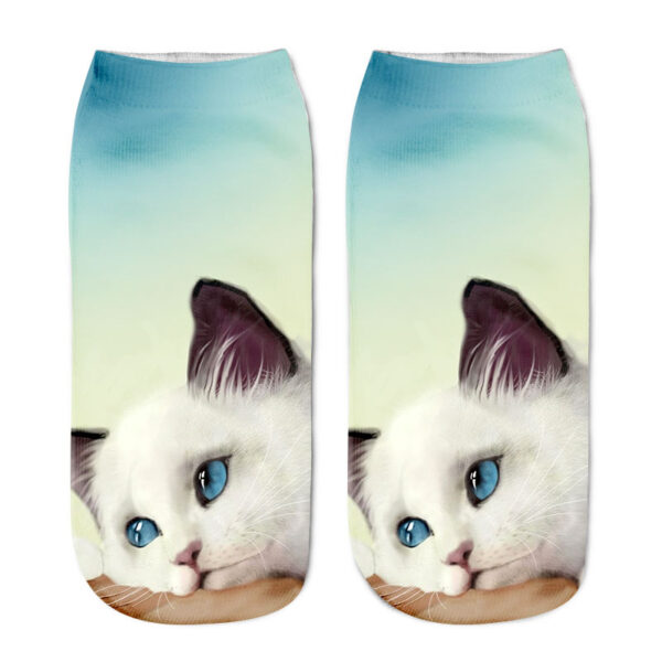 oly-afa44e3ad817bb8412699fb9099cc12d Wholesale Trendy 3D Cartoon Cat Print Socks Unisex Breathable Casual Sports Socks