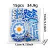 oly-afb4c47aa7fae45f9cc25ccd032d57a2 Wholesale Blue English Quote Embroidered Patches Decorative Iron On Appliques for Party Gift