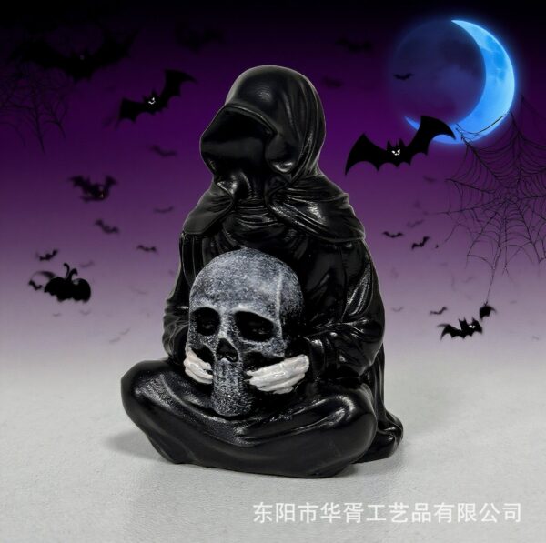 Wholesale Halloween Skull Resin Pumpkin Ornament for Party Decoration