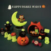Wholesale Japanese Style Halloween Black Cat Pumpkin Resin Figurine Home Decor