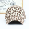 Wholesale Chic Leopard Print Baseball Cap Adjustable Breathable Winter Hat Fashion Accessory