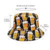 oly-b00d1c91c45010647a93f4922e9d8d40 Wholesale Black Beer Pattern Reversible Bucket Hat Everyday Sun Protection Hat for Men