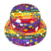 oly-b014c9301de38722d41e0034fd0370cd Wholesale Reversible Floral Peace Pattern Bucket Hat Sun Protection Outdoor Cap for Resale