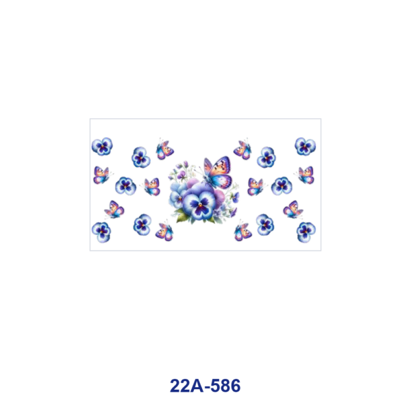 oly-b01f03584e2b9fa34722ce77eee61723 Wholesale 5pcs Dreamy Watercolor Butterfly Border Rose Sunflower Violet Daisy Mixed Bloom Decor Prints 16oz Cup UV DTF Wraps