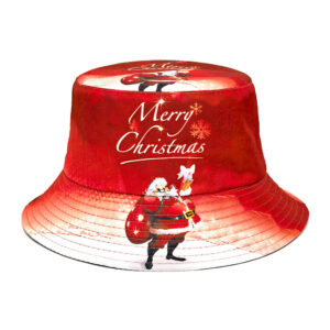 Wholesale Christmas Reversible Bucket Hat Sun Protection Fashion Accessory