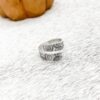 Wholesale Vintage Sunflower Open Ring Silver Electroplated Metal Boutique Resale Jewelry
