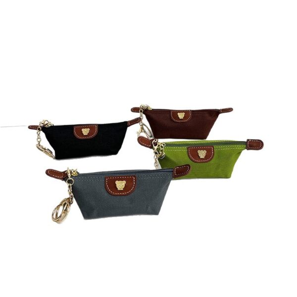 oly-b062f8e28bbc93c55896e07c8530c6a3 Wholesale Color Blocking Nylon Mini Dumpling Bag Ins Style Keychain Coin Purse Gift for Boutique Resale