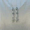 oly-b0687cd56508e583bf466cb1458d1caa Wholesale Silver Electroplated Metal Geometric Pearl Drop Earrings Trendy Gothic Punk Style Jewelry Accessory for Resale