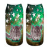 oly-b07e3f45ebbf59a48f31de27e6261797 Wholesale 3D Hamster Print Short Socks Trendy Animal Design, Antibacterial Polyester Cotton For Women