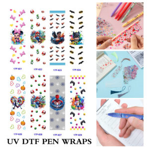 oly-b0bb4243c49d2fcf005e4255f8e1be4a Wholesale 2/8/16pcs Graffiti Superhero Bat Pumpkin Heart Cartoon Series UV DTF Pen and Bookmark Stickers OLY Exclusive