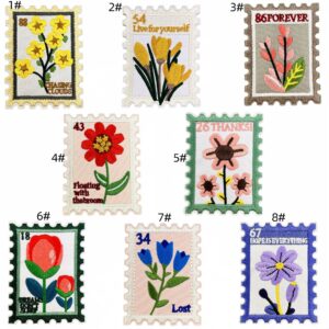 Flower stamp patch set (8 pieces)