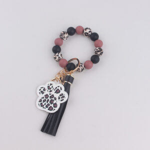 oly-b0f26114220029820df679f79869654b Wholesale Bean Paste Silicone Dog Paw Keychain Trendy Party Gift for Kids