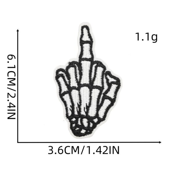 oly-b0f2e01448ee378dc52798bcd549a8d0 Wholesale Skull Embroidery Patch Black White Butterfly Iron-On Decorative DIY Accessory