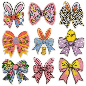 oly-b0fae0e8500dd479e82acf40f22fc5cd Wholesale Cartoon Bow Embroidered Patch Polyester Fabric Clothing Decoration