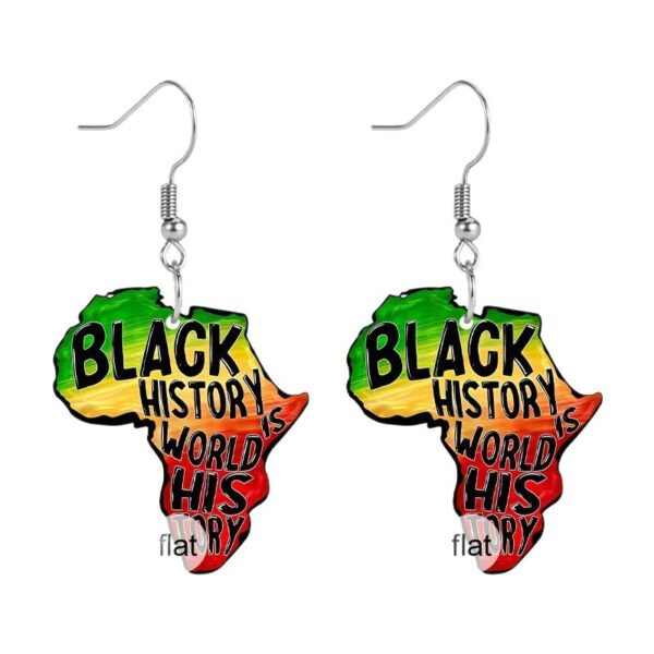 oly-b1124ab9bf5a01db7130df6781464239 Wholesale Acrylic African Map Theme Earrings Double Sided Printed Jewelry Accessory for Boutique Resale