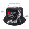 Wholesale Happy Birthday Crown High Heel Pattern Bucket Hat Fashion Accessory for Gift Boutique Resale