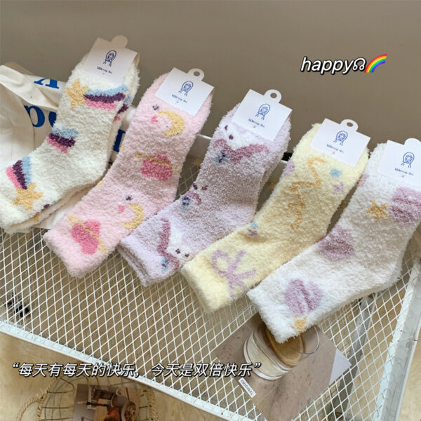 oly-b144d19c2ce08830650f2c12d39d7f20 Wholesale Women's Winter Mid Calf Socks Face Funny Halloween Casual Sock for Gift or Resale