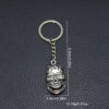 Wholesale Vintage Metal Skull Heart Keychain Punk Style Men's Car Key Accessory Bag Charm