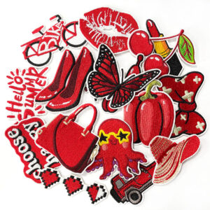 oly-b16511e625e95ecbd221bd622faa2f11 Wholesale Romantic Couple DIY Embroidered Cloth Patch 16-Piece Set Polyester for Coat Decoration Party Gift