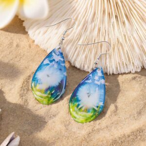 oly-b17f5988b02f6e67f0a0bf003b44c4f5 Wholesale Acrylic 2D Drop Earrings Ocean Turtle Starfish Design Jewelry Accessory