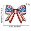 oly-b18bc4625a6d9309f39ca7f1a9a49dc5 Wholesale US Flag Embroidered Bow Patch Decorative Accent for Fashion Accessory Boutique Resale