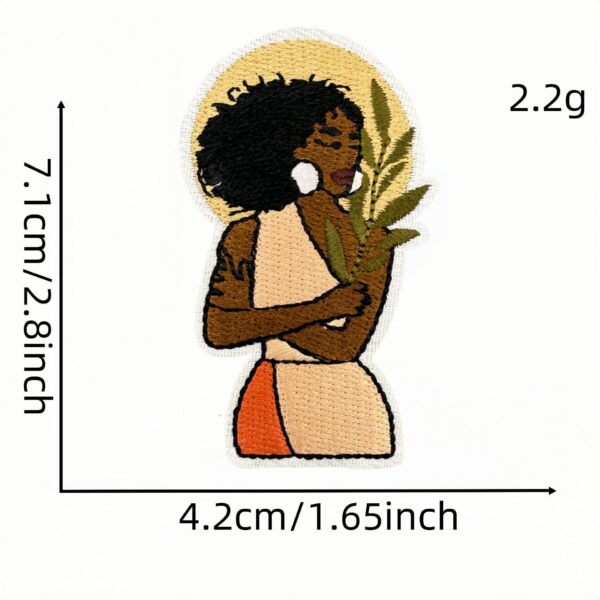 oly-b19c35728d68717d83381af6dcc71df3 Wholesale Cartoon Black Girl Embroidered Patch Decorative Accent for Clothing