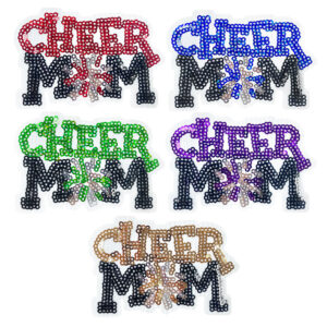 Wholesale Sequin Cheer Mom Patch - Iron-On Applique for Jackets, Fashion Accessory for Everyday Use