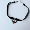 Wholesale Iron Alloy Gothic Bat Wing Pendant Necklace Halloween Jewelry Accessory for Women