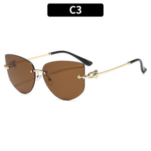 C3-gold frame dark tea slices