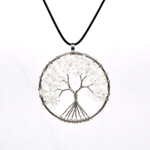 White Crystal (Synthetic) Leather Cord