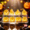 Wholesale Halloween Glowing Pumpkin Resin Craft DIY Desktop Decor Figurine Gift Home Decor Resale