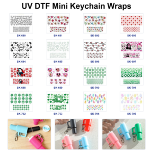 Wholesale 8pcs Love Diamond Lip Graffiti Character Clover Easter Egg Smiley Decor Mini Cup Keychain Sticker OLY Exclusive