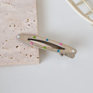 1#Colored dot thin oval-empty-6cm