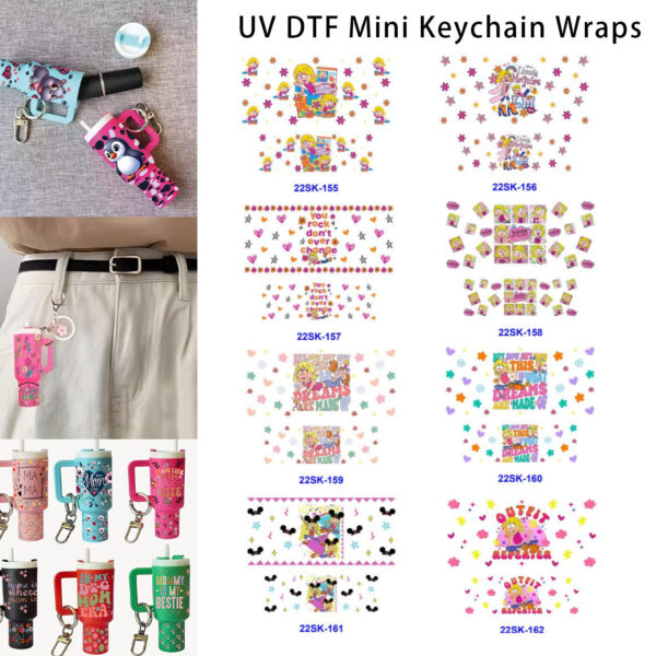 oly-b243f14a7f3f7b8d52f5ad8fde4172a9 Wholesale 2/4/8pcs Cute Cartoon Girl Mini Keychain Sticker OLY Exclusive