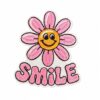 Wholesale Pink Embroidered Fabric Patch Inspirational Short Quotes Decorative Accent for Adult Everyday Use