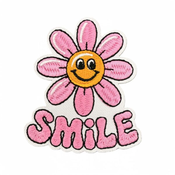 Wholesale Pink Embroidered Fabric Patch Inspirational Short Quotes Decorative Accent for Adult Everyday Use