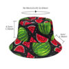 Wholesale Double Sided Watermelon Print Bucket Hat for Summer Vacation Beach Sun Protection