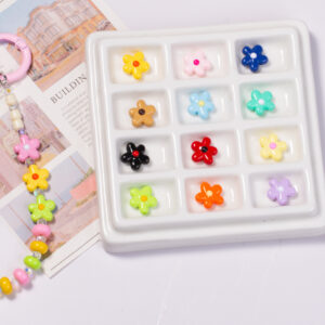 oly-b261e3809a28a57451d843df38a68054 Wholesale Electroplated Acrylic Beads Mixed Color Dot Oil Flowers Light Luxury Style for DIY Jewelry Bag Charm Boutique Resale